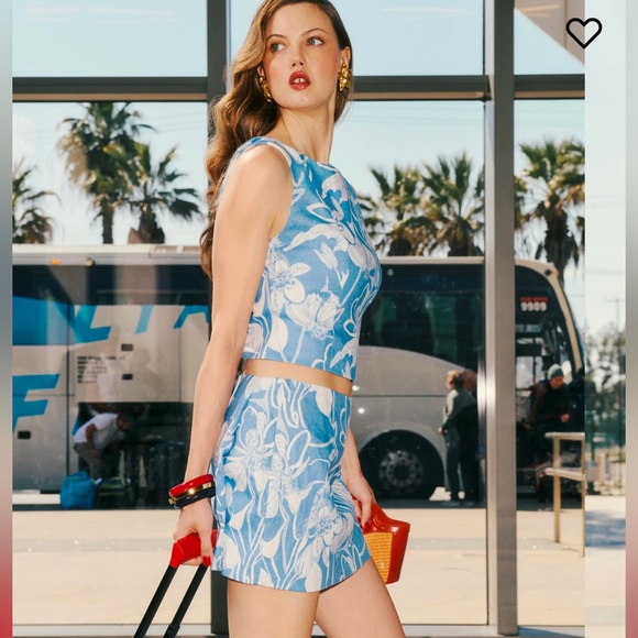 Reformation Two Piece Set Linen NWT Perfect Condition Size 2 - Picture 5 of 11